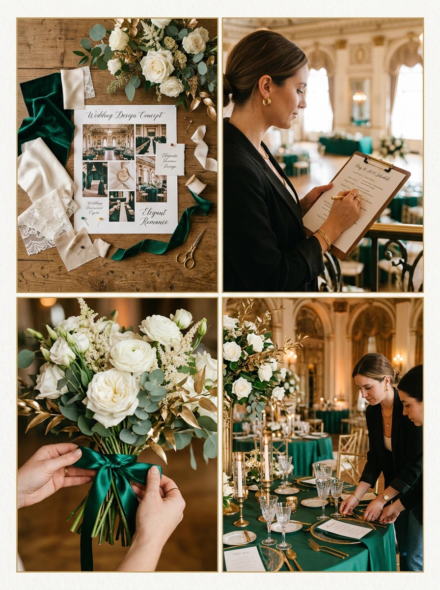 Behind the scenes of Royal Wedding Planner — mood boards, florals, and venue styling