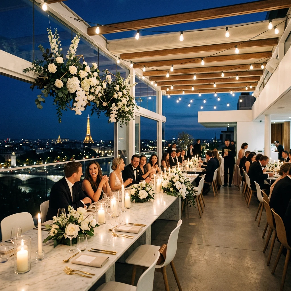 Modern wedding — Elise & Luca at Paris, France